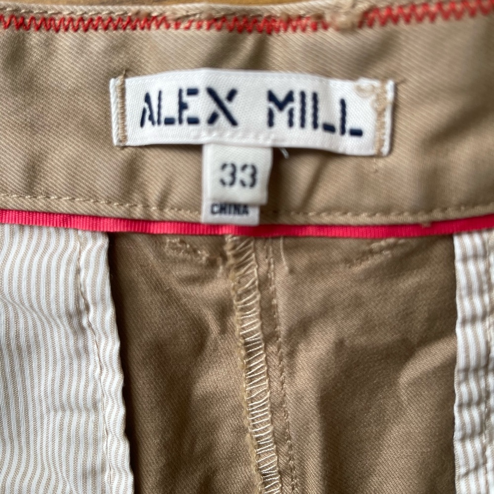 Alex Mill chino khakis shorts men’s size 33x6 - Picture 7 of 8